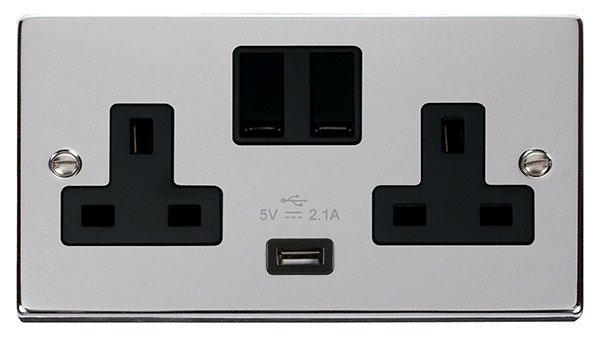 Click VPCH770BK Socket 2G Swd & USB 13A