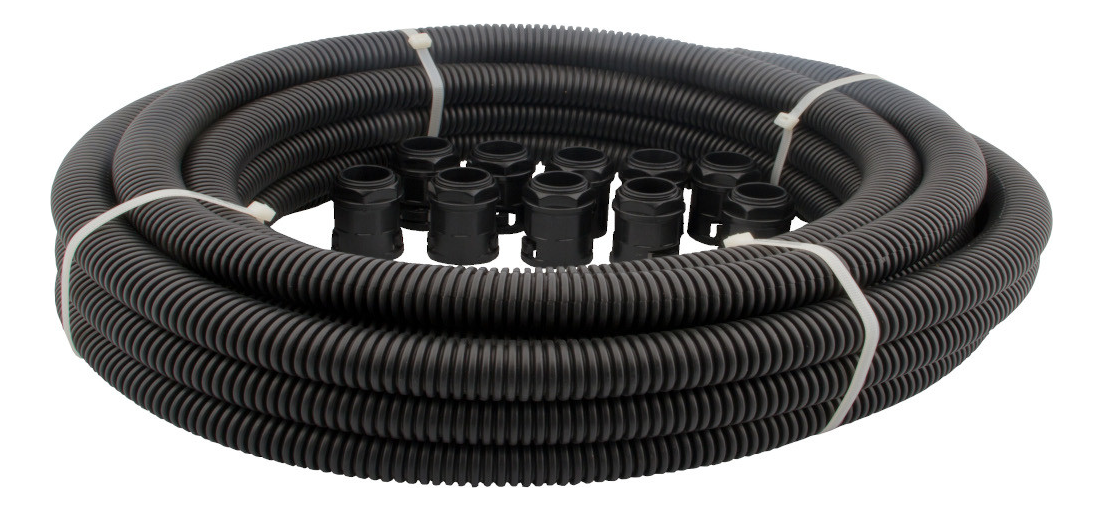 Contractor Pack 10M Flexible Conduit & 10xGlands 20mm Black