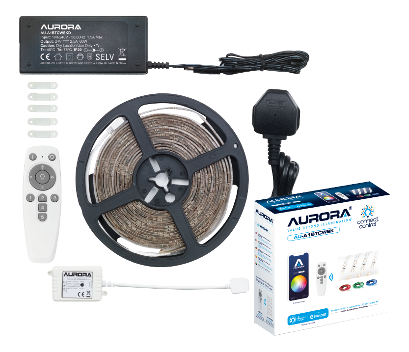 Aurora AU-A1BTCWSK1 AOne Smart 5M RGB+Tuneable White LED Strip Starter Kit