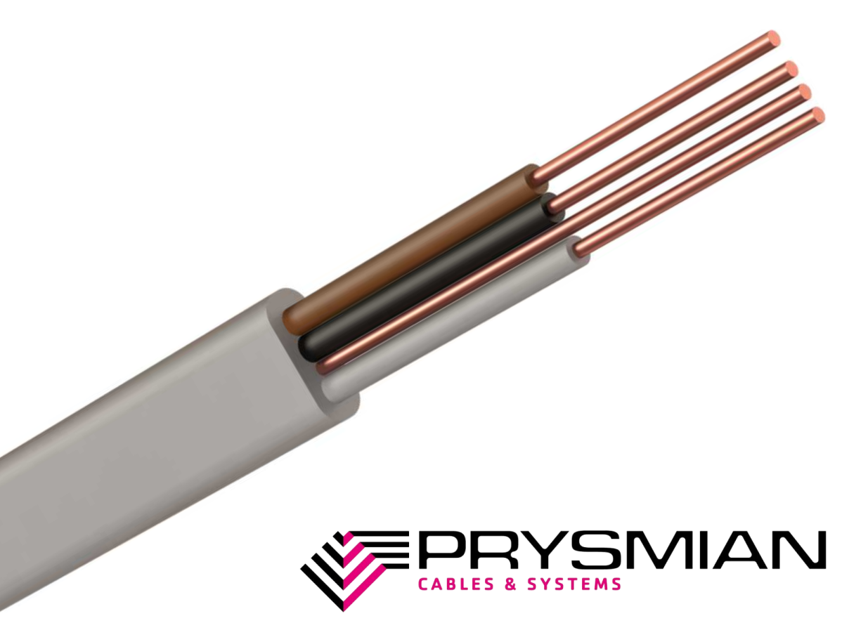 Prysmian 1mm 3 Core & Earth Cable 100m 