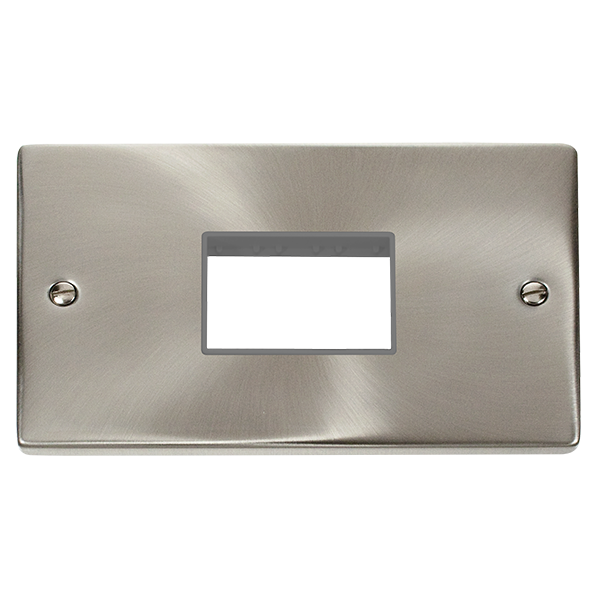 Click VPSC432GY Frontplate 3Aperture Gry