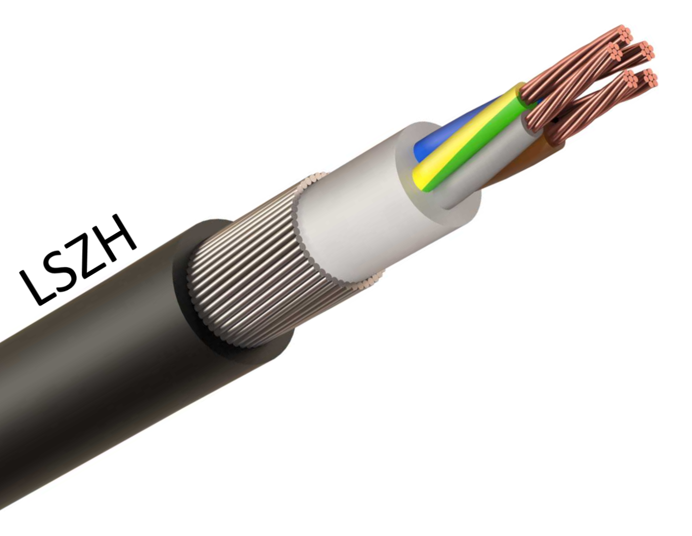 Cable 2.5mm 5Core SWA LSZH Black