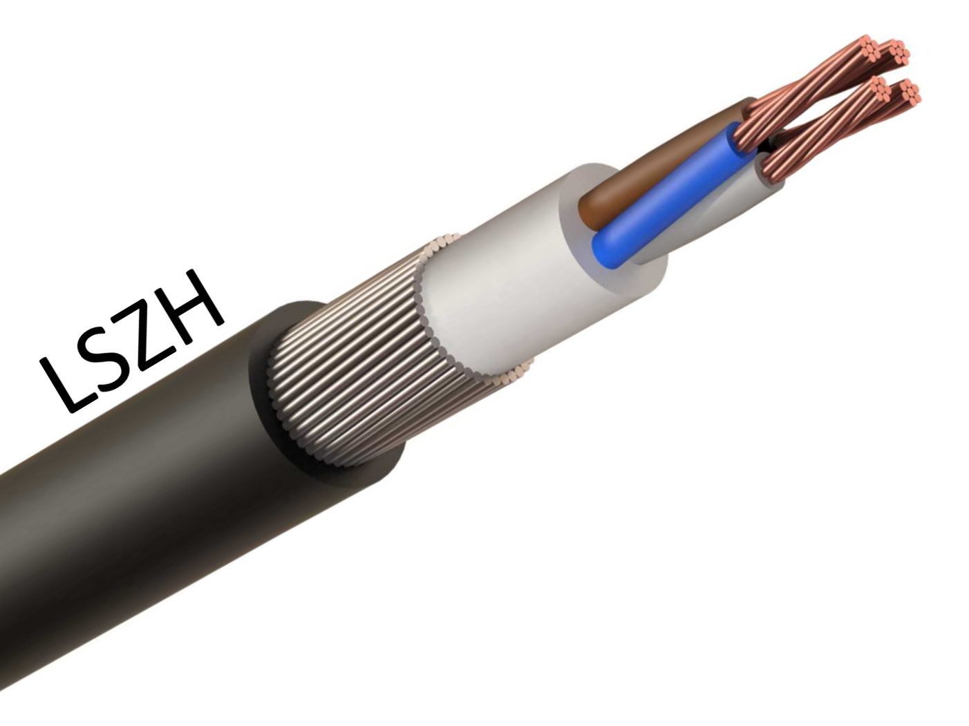 Cable 2.5mm 4Core SWA LSZH Black E