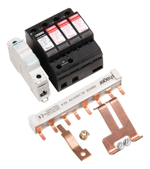 Hager 125A Surge Protection Kit Type 2