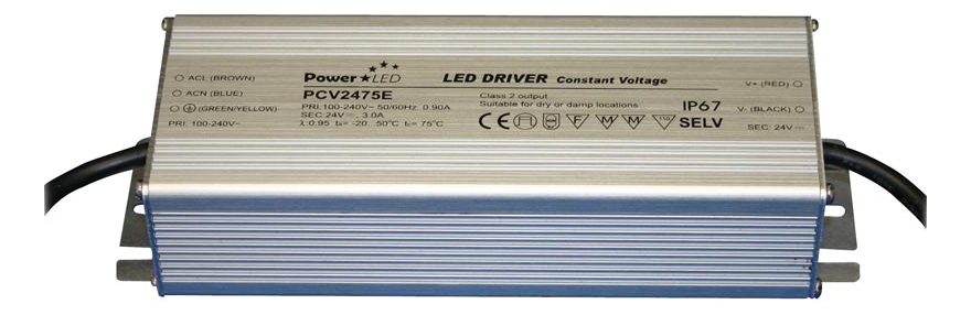 Powerled LED Constant Voltage Driver 12Volt 75Watt IP67