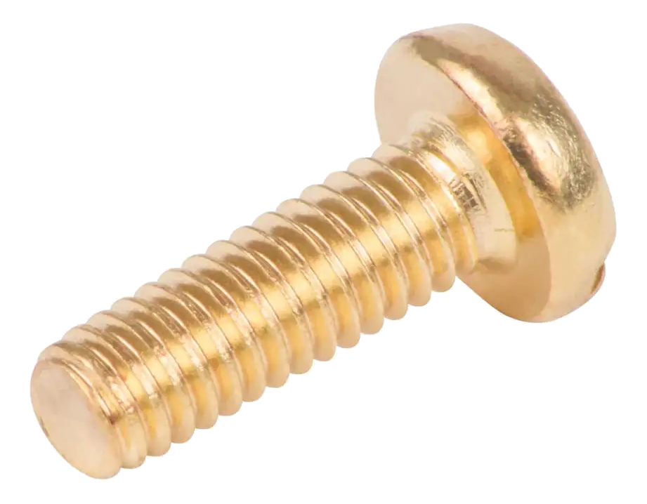 M4x12mm Pan Head Slotted Screws Brass 