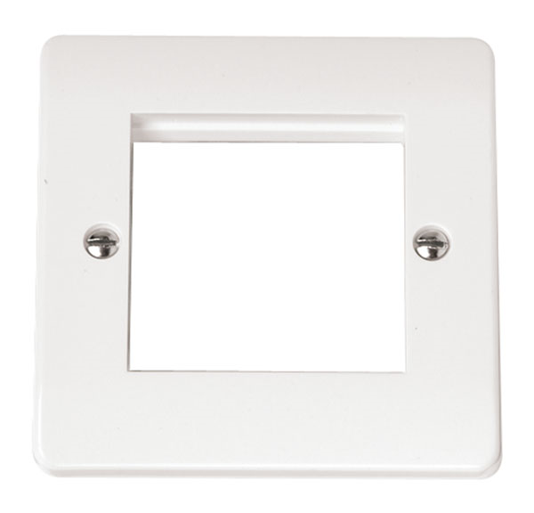 Click 1 Gang Euro Plate 2 Module White