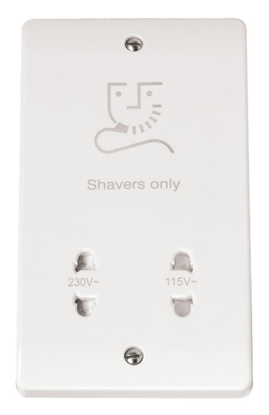 Click Shaver Socket 115/230V White