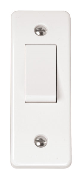 Click 1 Gang 2 Way Architrave Switch White