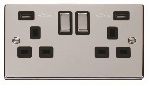 Click VPCH580BK Socket 2G Swd & USB 13A