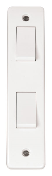 Click 2 Gang 2 Way Architrave Switch White