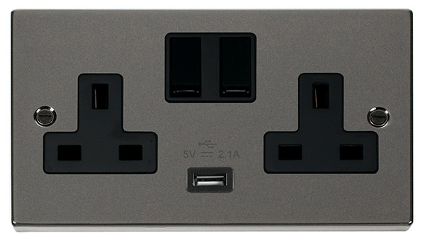 Click VPBN770BK Socket 2G Swd & USB 13A