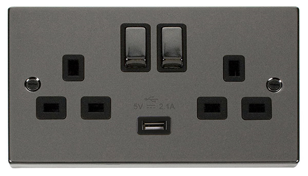 Click VPBN570BK Socket 2G Swd & USB 13A