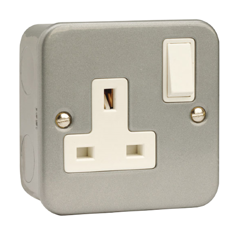 Click 1 Gang Switched Socket 13A DP Metal Clad