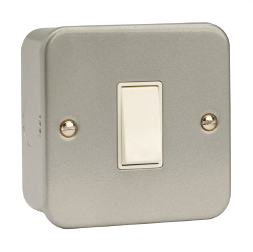 Click Light Switch 1 Gang 2 Way 10A Metal Clad