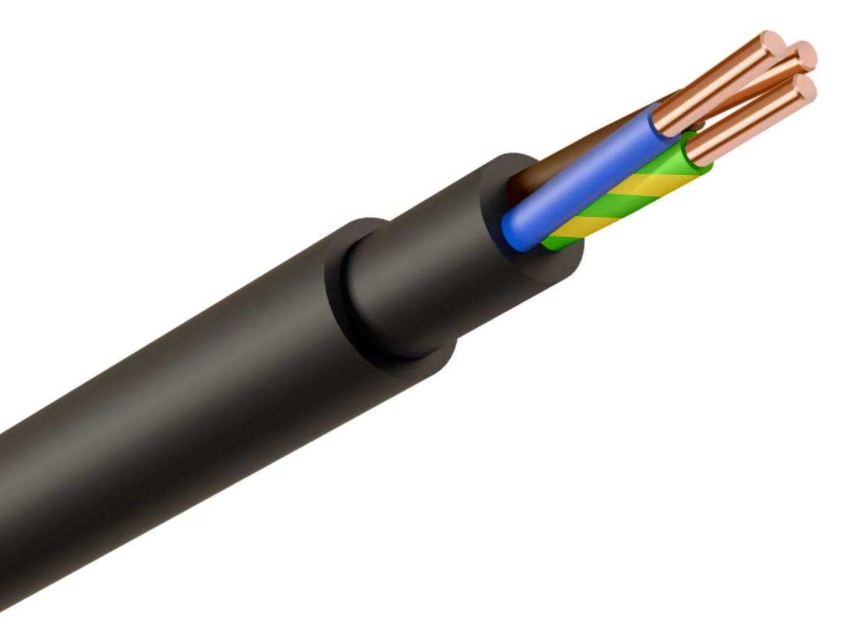 NYYJ Cable 2.5mm 3 Core Black E