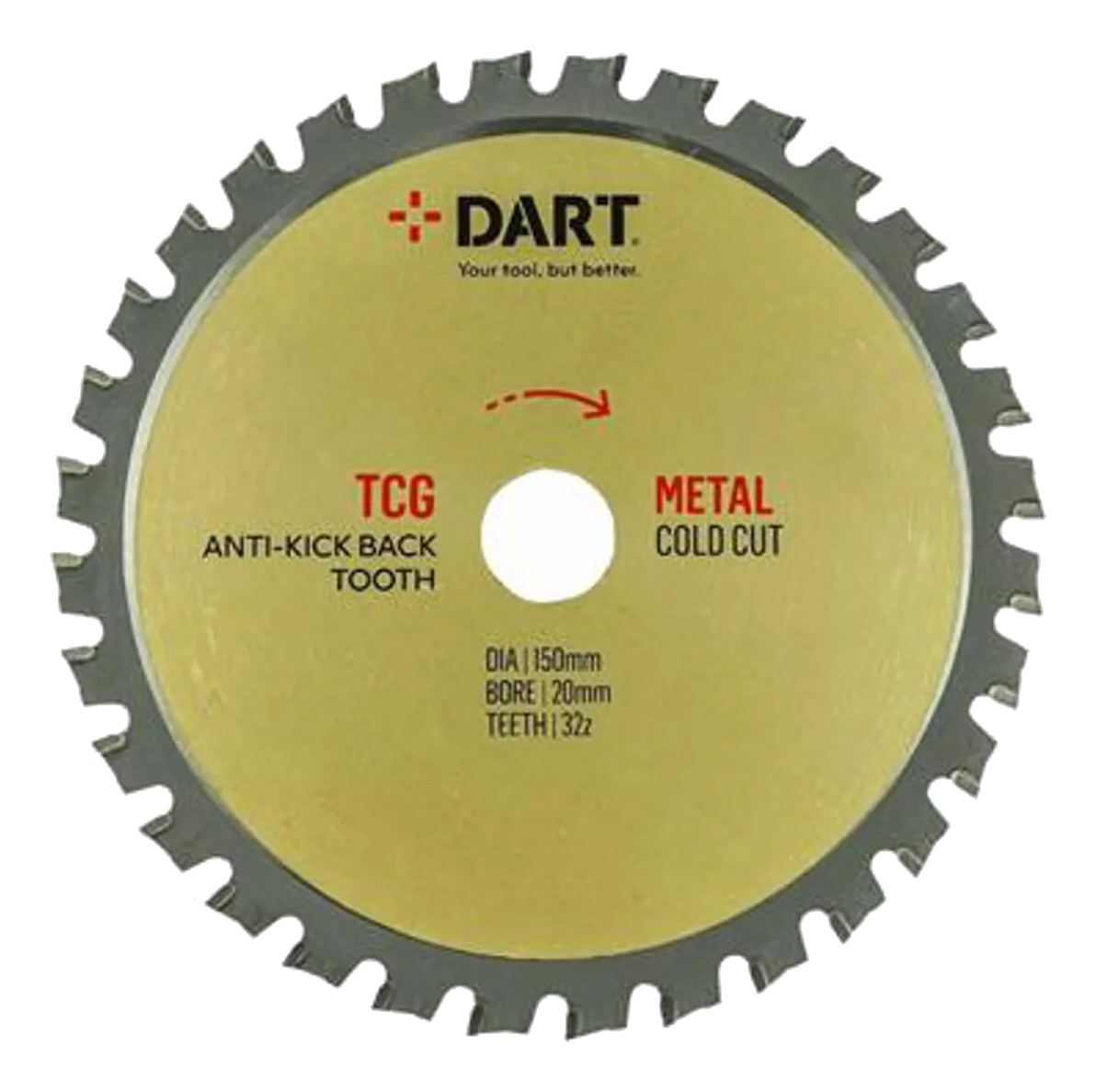 DART Metal Saw Blade 136mm Diameter 20mm Bore 1.6mm Kerf 32tpi