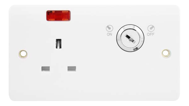 Click CMA675 Socket 1G DP 13A c/w Neon