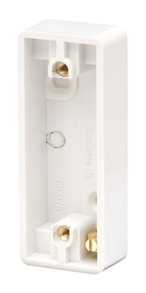 Click 1 Gang Architrave Pattress White