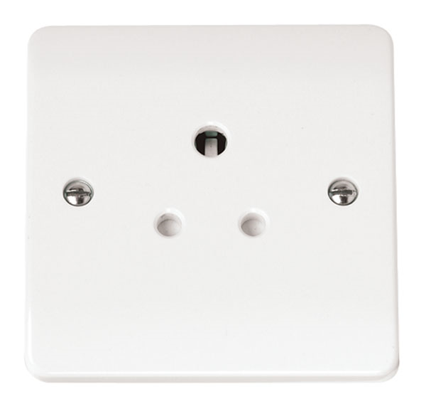 Click 1 Gang Unswitched 5 Amp Socket White