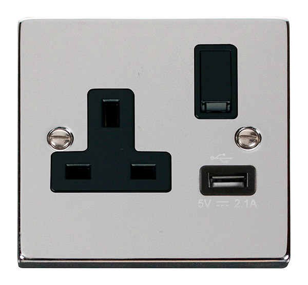 Click VPCH771BK Socket 1G Swd & USB 13A