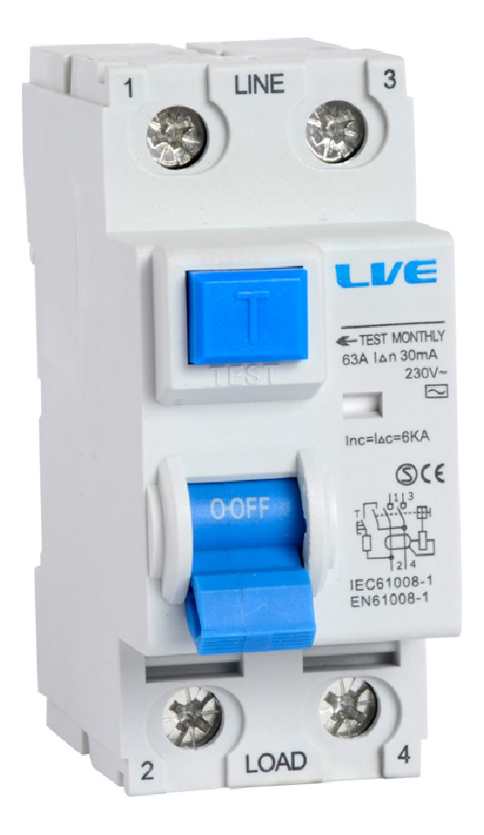 Liveelec Time Delay A Type RCD DP 100A 100mA