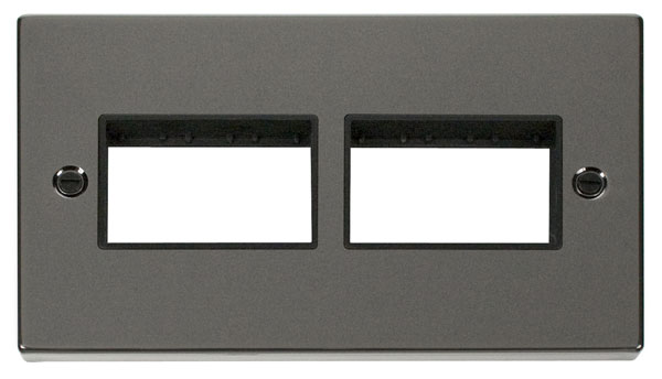 Click VPBN406BK Frontplate 2G 6Aperture