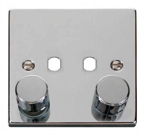 Click VPCH152PL 2G Sgl Dimmer Plt & Knob