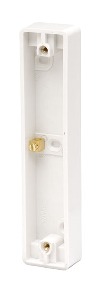 Click 2 Gang Architrave Pattress White