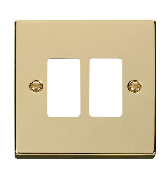 Click VPBR20402 Deco Frontplate 2G PB