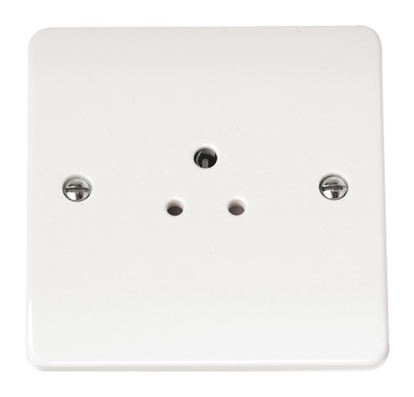 Click 1 Gang Unswitched 2 Amp Socket White