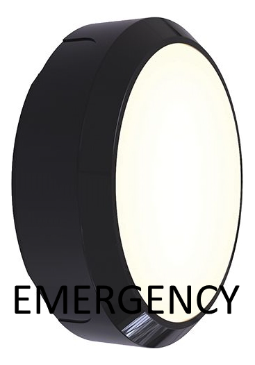 Ansell Delta LED Bulkhead 14W CCT Emergency 1700lm Black