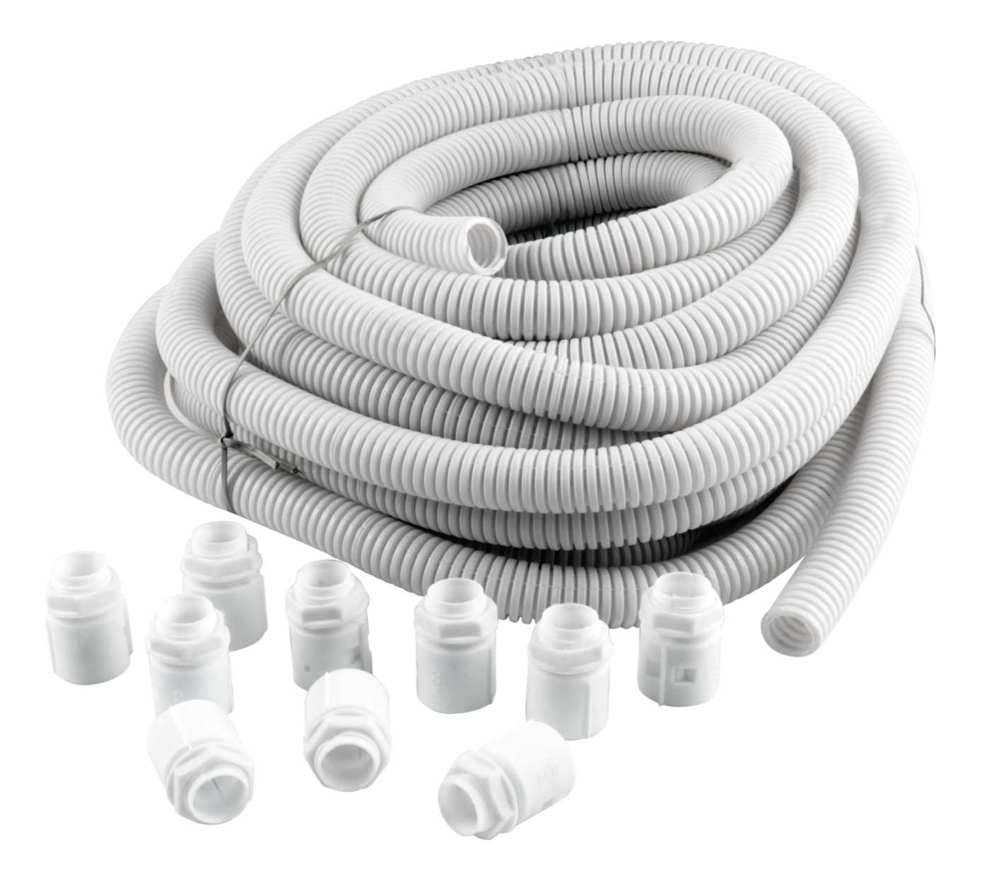 Contractor Pack 10M Flexible Conduit & 10xGlands 20mm White