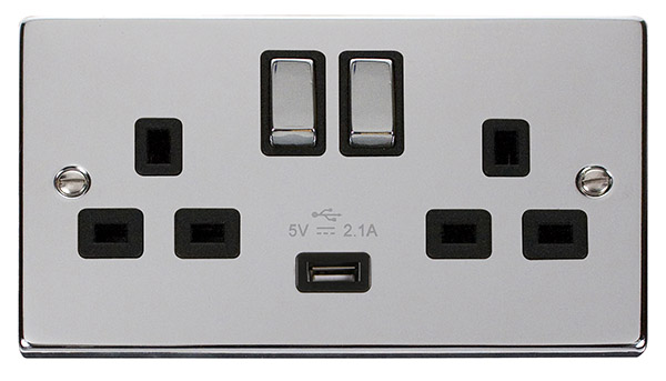 Click VPCH570BK Socket 2G Swd & USB 13A