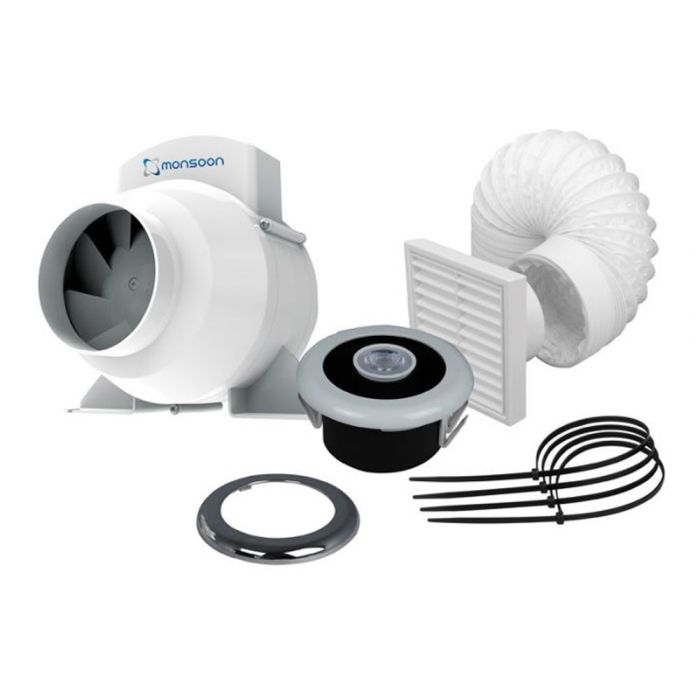 NVA LED Turbo Showerlight Fan Kit 100mm 4