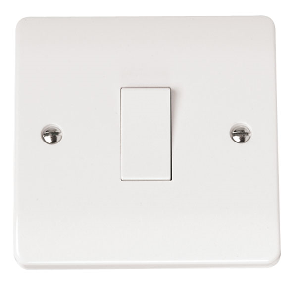 Click Light Switch 1 Gang 2 Way 10A White