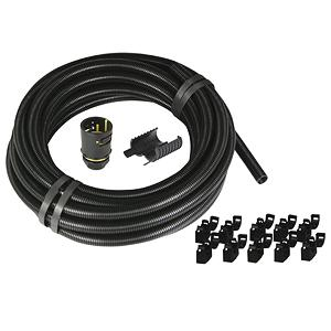 Contractor Pack 10M Flexible Conduit & 10xGlands 25mm Black