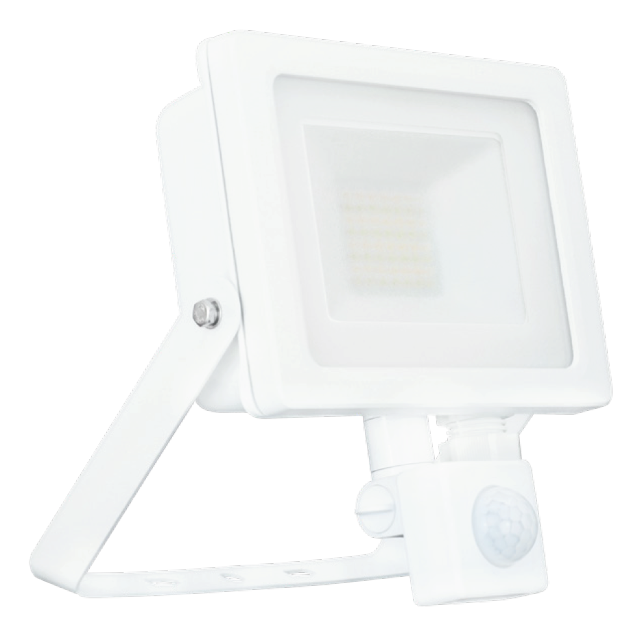 Allled LED PIR Flood Light White Body CCT 20W