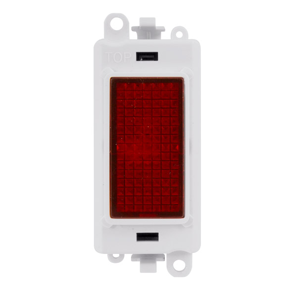 Click GM2080PW Red Indicator Module Whi