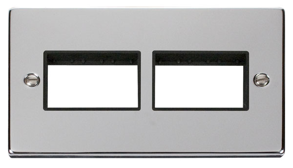 Click VPCH406BK Frontplate 2G 6Aperture