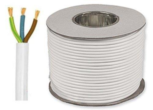 Cable Flexible PVC 1.5mm 3Core White 50M