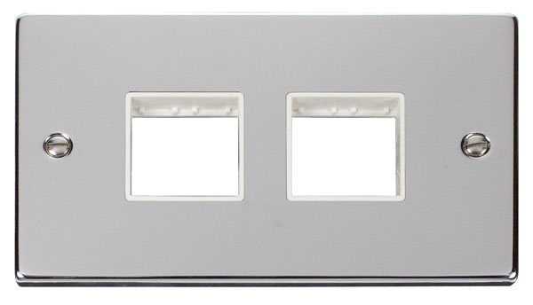 Click VPCH404WH Frontplate 2G 4Aperture