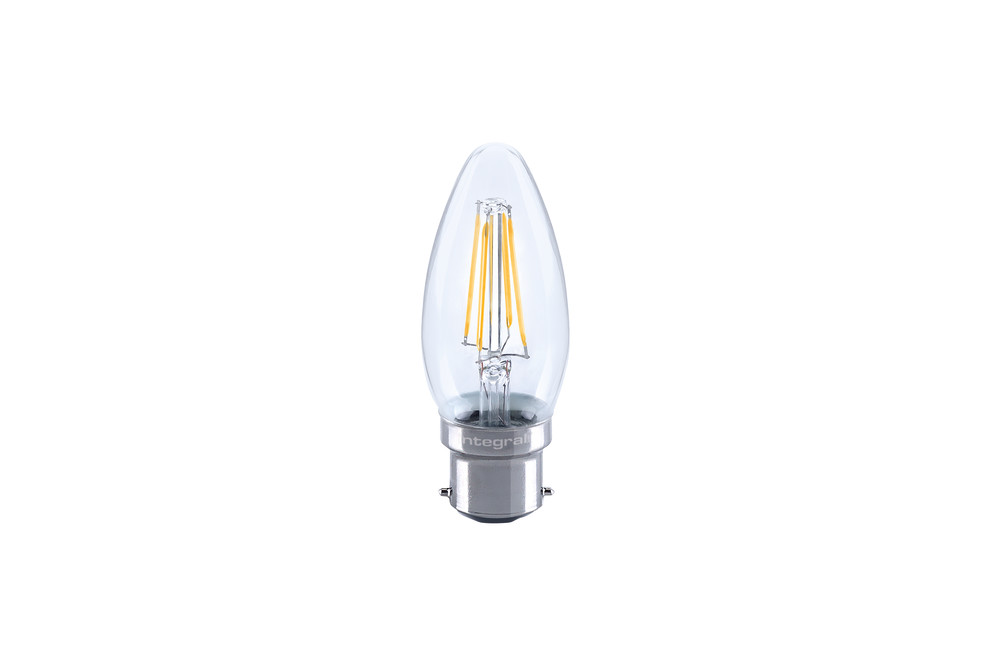 Integral BC Dimmable Filament Candle Lamp 4.2W 470lm 2700K