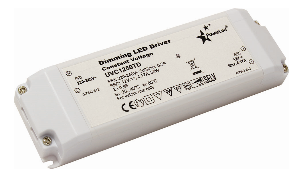 Powerled LED Constant Voltage Dimmable Driver 12Volt 50Watt IP20