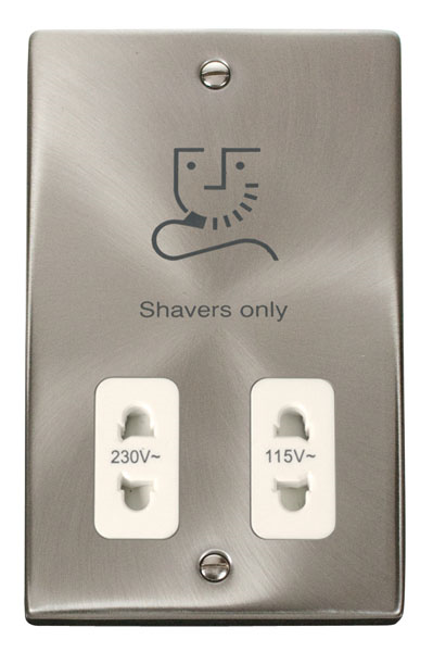 Click VPSC100WH Shaver Socket 115/230V