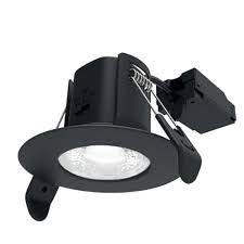 Allled Atom Fire Rated LED Dimmable Downlight Fixed Black IP65 CCT