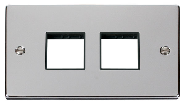 Click VPCH404BK Frontplate 2G 4Aperture