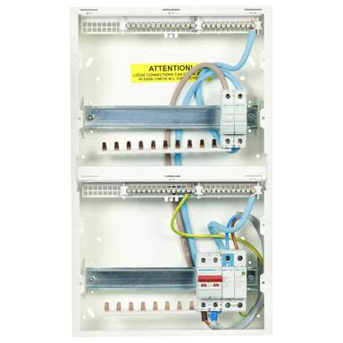 Hager Metal Consumer Unit 8+10Way C/W Surge & 100A Main Switch