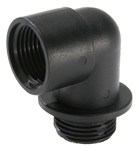 Wiska 10064689 Adaptor EWI90 90D M20 Blk