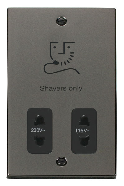 Click VPBN100BK Shaver Socket 115/230V